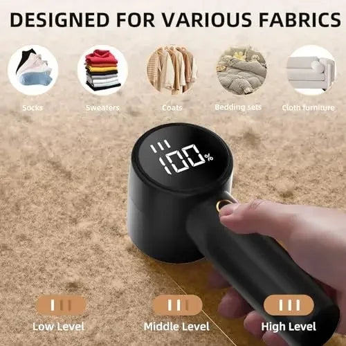 Fabric shaver rechargeable lint remover electric portable jumper remover LED displayRemoves