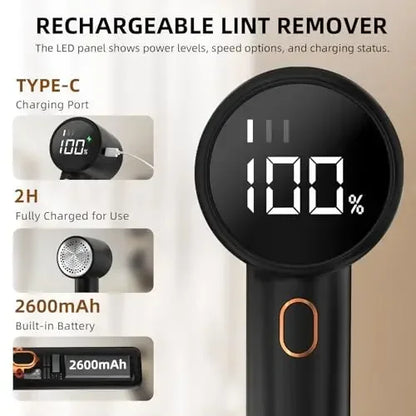 Fabric shaver rechargeable lint remover electric portable jumper remover LED displayRemoves